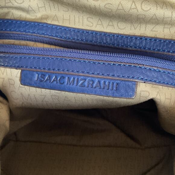 Isaac Mizrahi Blue and Brown Tote Bag - Picture 14 of 16